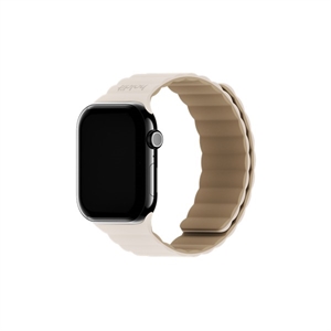 Holdit - Light Beige/Beige Magnet Silicone Rem til Apple Watch 41/40 & 38mm